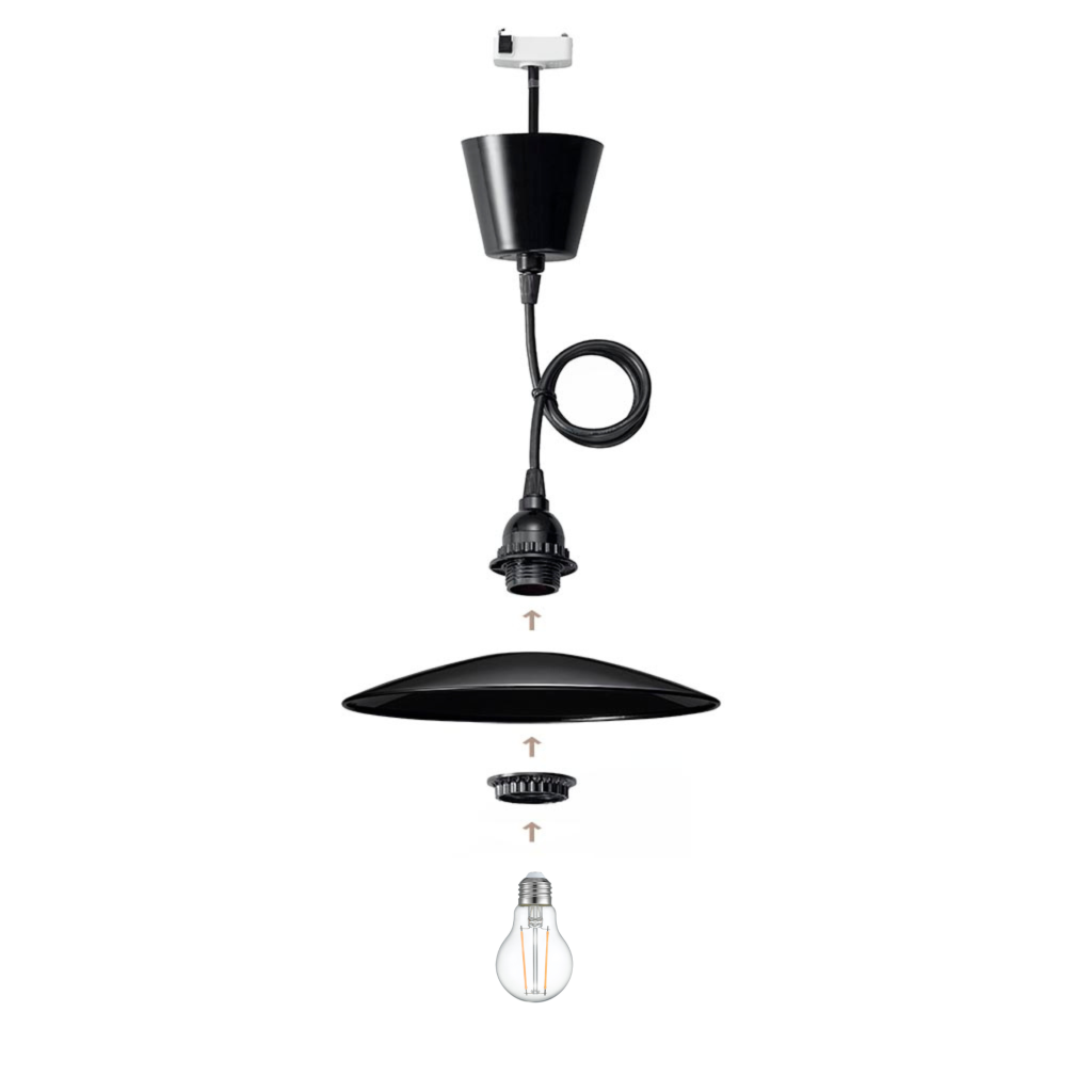 レトロペンダントランプ付きペンダントライト ブラック｜YAZAWA