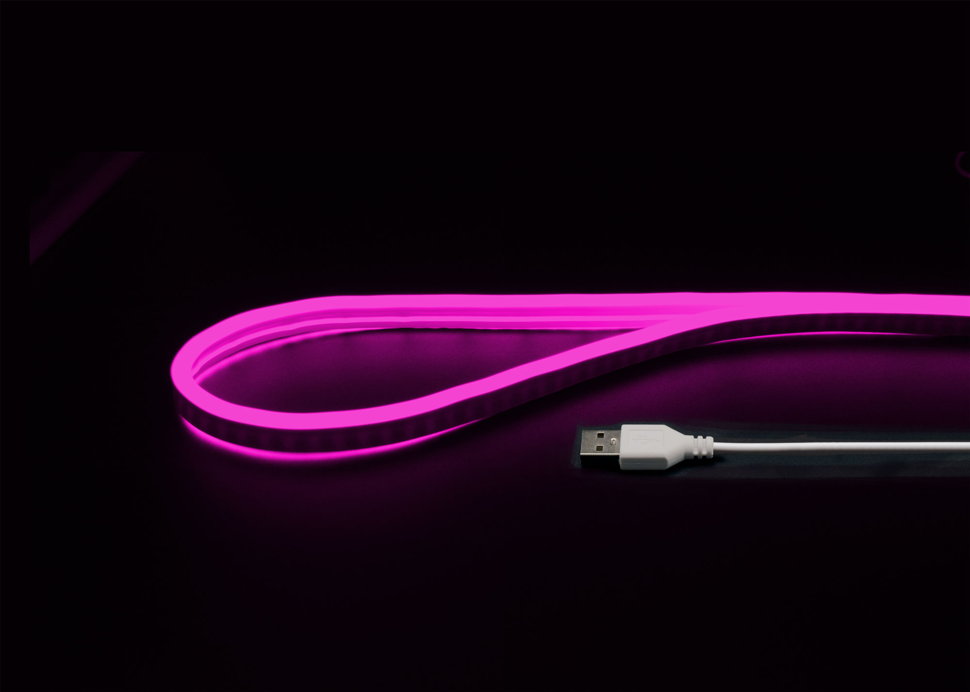 LEDネオンチューブライト ピンク2m