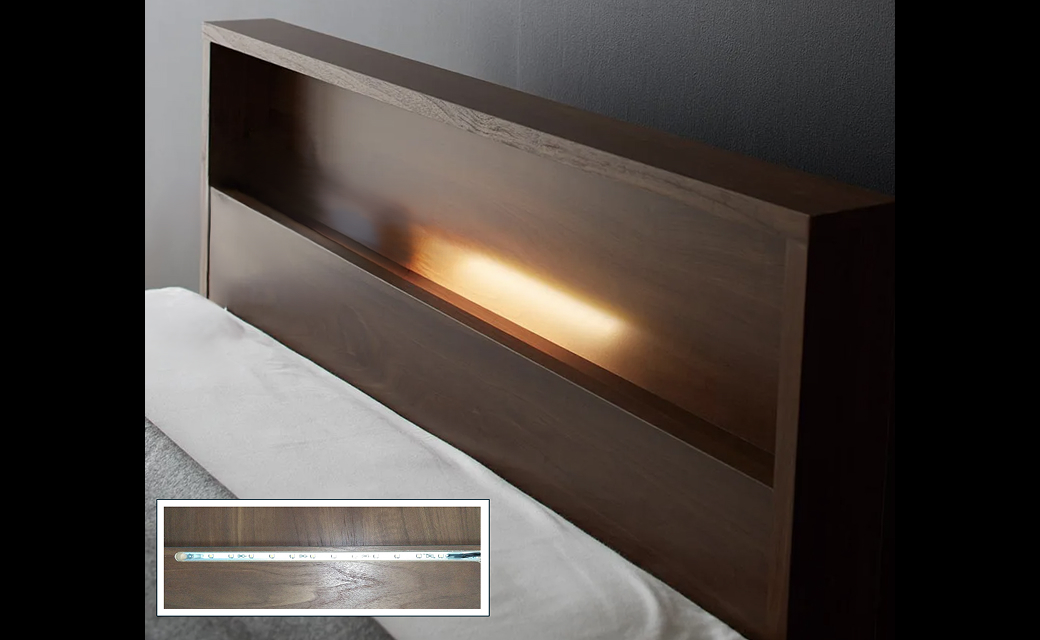 省電力LED・薄型ヘッドボード照明パーツ開発事例