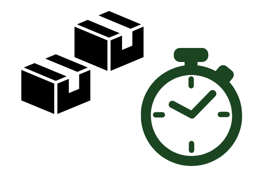 箱と時計を組み合わせた柔軟性のアイコン